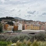 skyline of Cartagena, Spain towards the port